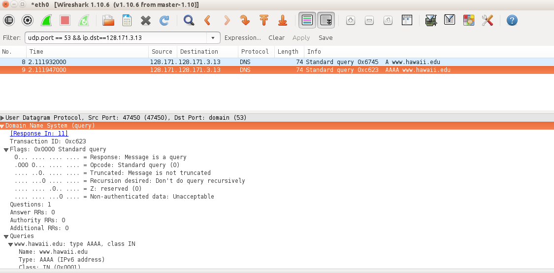 Dns Query And Wireshark