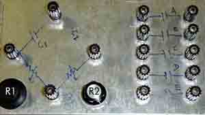 the front of the capacitors circuit