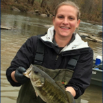 Jessica Pease with a Guadalupe Bass