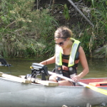 Jillian Groeschel on the South Llano River