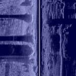 Side scan sonar image from the South Llano River, Texas